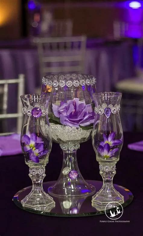 Diy Purple Wedding Centerpieces