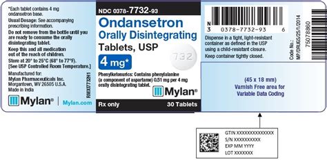 Ondansetron ODT - FDA prescribing information, side effects and uses