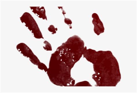 Handprint Clipart Blood Bloody Handprint Png Transparent Png