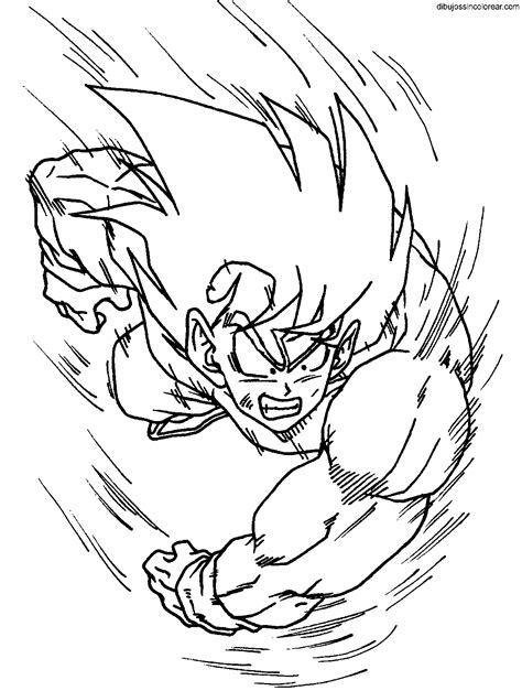 Dibujos Sin Colorear Dibujos De Goku Dragonball Z Para Colorear