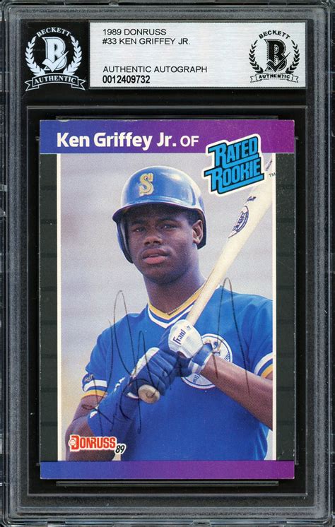 Ken Griffey Jr Autographed Signed 1989 Donruss Rookie Card 33