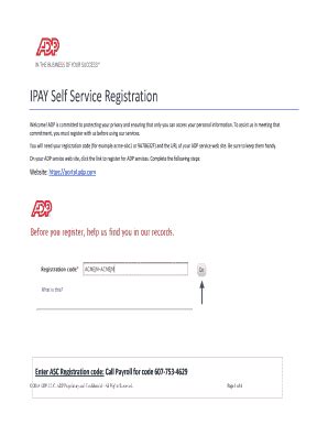 Fillable Online Ipay Self Service Registration Fax Email Print Pdffiller