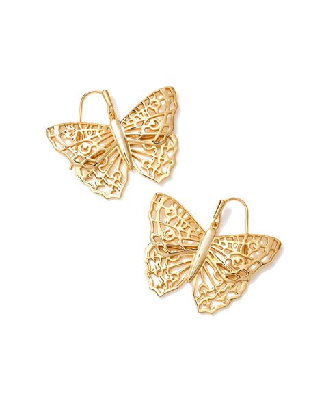 Hadley Butterfly Drop Earrings In Gold Kendra Scott