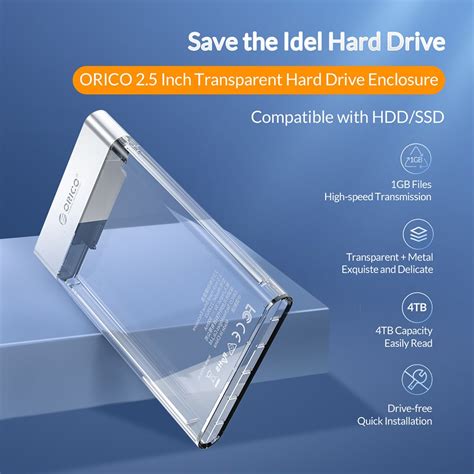 Orico Inch Transparent Usb Hard Drive Enclosure