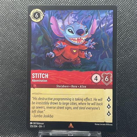 Disney Lorcana Stitch Abomination 125 204 Rare The First Chapter EBay