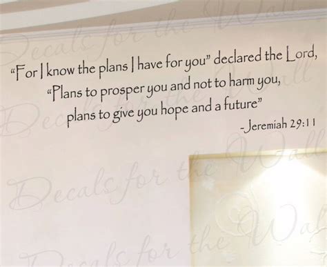 For I Know Plans I Have You Jeremiah 29 11 Inspirational Home Etsy