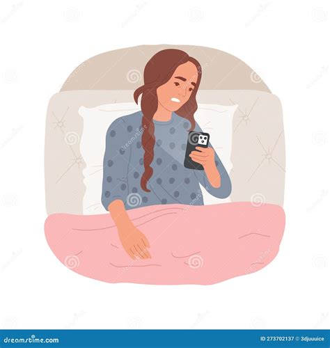 Staying Up Late Isolated Cartoon Vector Illustration Stock Vector