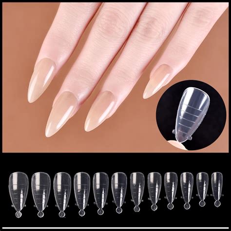 Buy Kads Full Cover Sculpted Gel Nails Extension Tips Clear Dual Forms