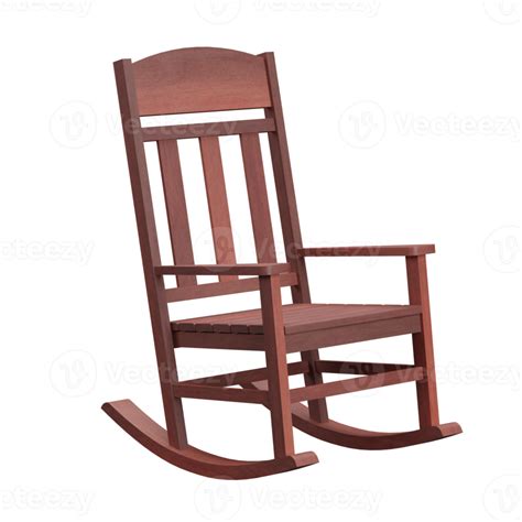 3D Rendering Of An Wood Rocking Chair 15080024 PNG