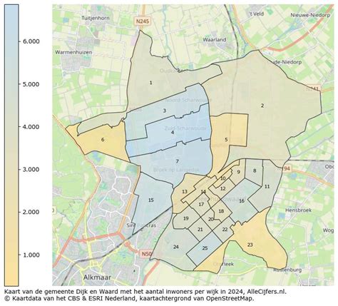 Alle Wijken Buurten En Woonplaatsen In De Gemeente Dijk En Waard