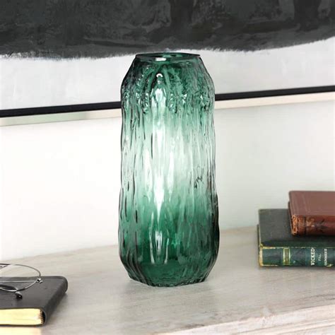 Litton Lane 11 In Green Handmade Abstract Textured Rectangular Ombre