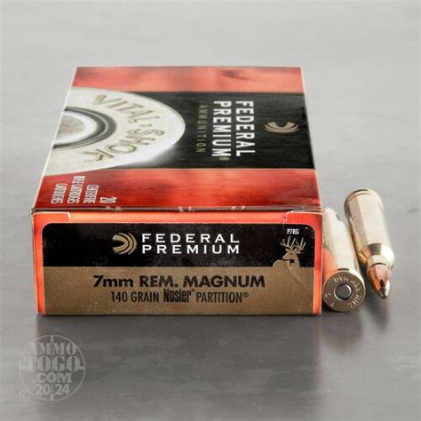 7mm Remington Magnum Nosler Partition Ammo For Sale By Federal 20 Rounds