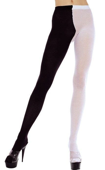 Black Red Green White Purple 2 Tone Ladies Fancy Dress Jester Tights