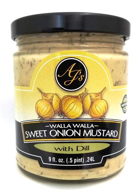 Ajs Walla Walla Sweet Onion Mustard With Dill The Original Walla