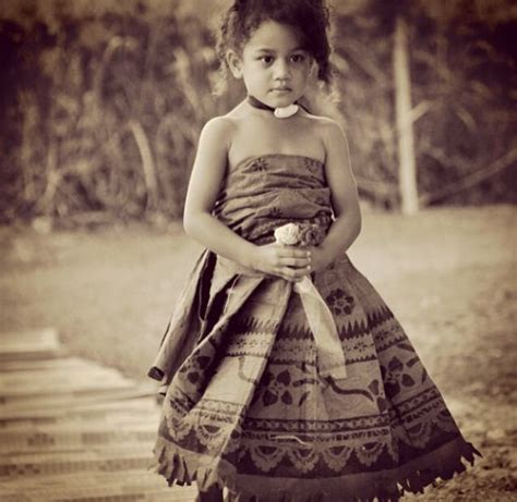 Flower Girl In Traditional Fijian Attire Beachwedding Fijiandress