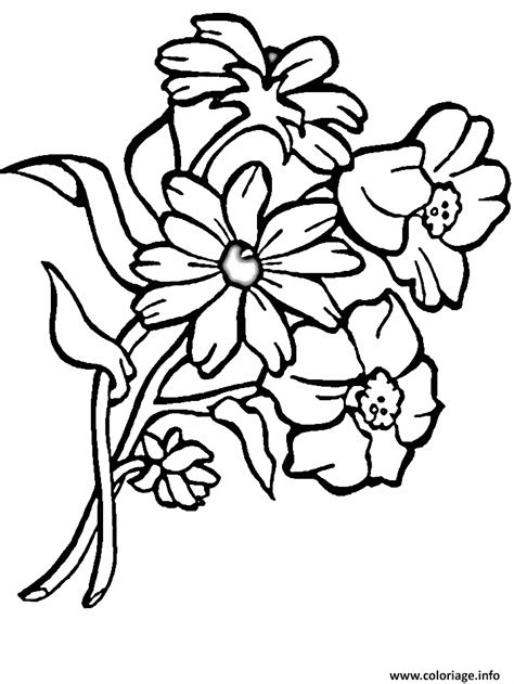 Coloriage Bouquet De Fleurs Sauvages JeColorie