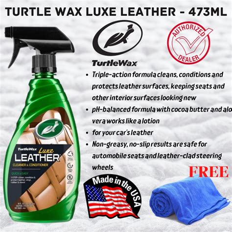 100 Genuine Product Turtle Wax Luxe Leather Cleaner And Conditioner