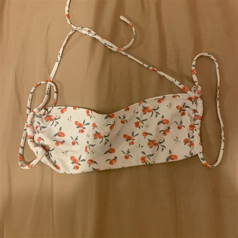 Abercrombie Fitch Women S White And Orange Bikini And Tankini Tops