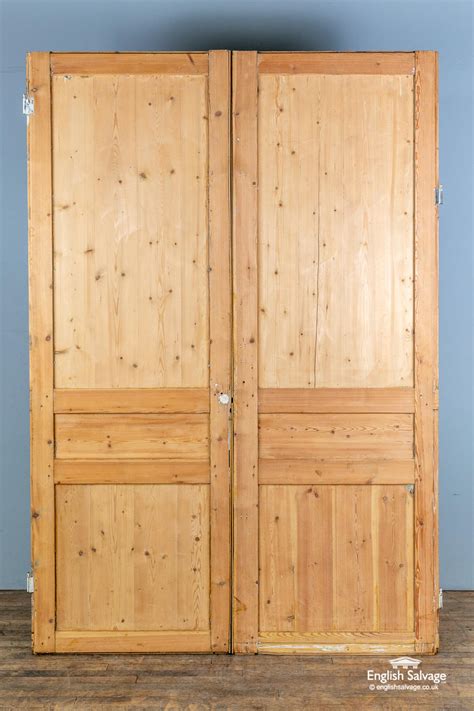 Stripped Pine Panel Reclaimed Double Doors