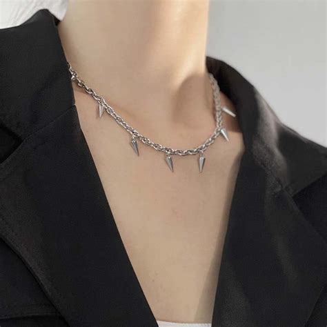 New Rivets Chokers Punk Goth Handmade Material Choker Necklace Spike