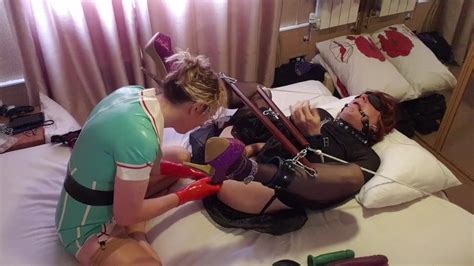 Latex Nurse Pegging Her Bondage Sissy Slut Essex Girl Lisa And Tgirl Lucy Free Porn Videos