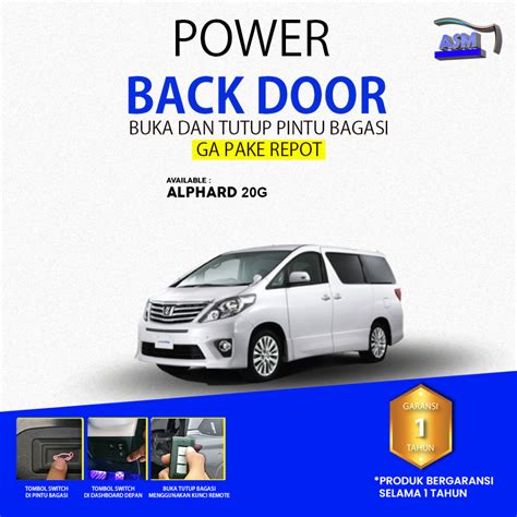 Jual Power Back Door Pintu Bagasi Otomatis Alphard 2009 2014 Type G