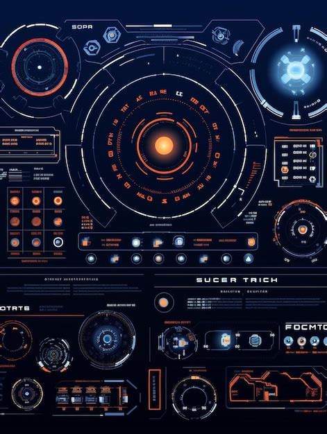 Premium Photo Futuristic Sci Fi Modern User Interface Set