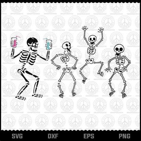 Dancing Skeletons Svg Skeleton Funny Dance Svg Skeleton Svg Png Dxf