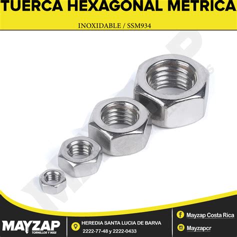 TUERCAS HEXAGONALES METRICAS Archives Mayzap Tornillos Y Herramientas