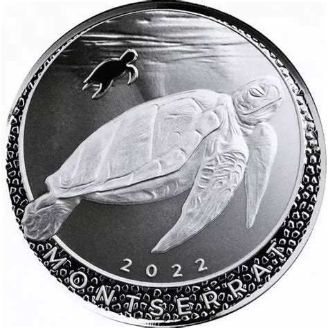 Srebrna Moneta Montserrat Sea Turtle 2022 1 Uncja 24h