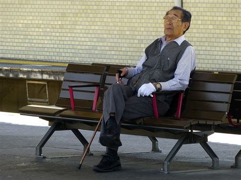 Edit Free Photo Of Japanese Old Man Sitting Grandpa Thinking