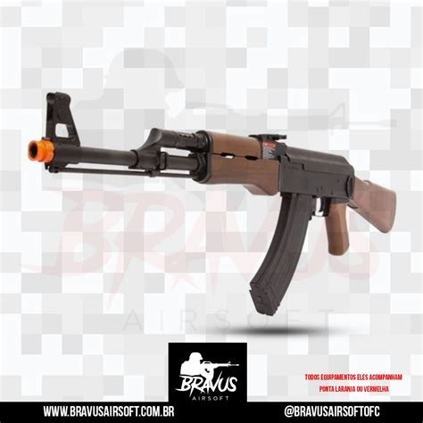 Rifle Airsoft Rk47 Cm Imitation Wood Aeg Gandg Bravus Airsoft A