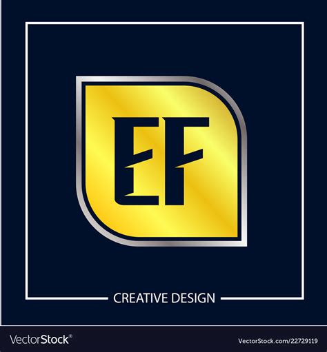 Initial Letter Ef Logo Template Design Royalty Free Vector