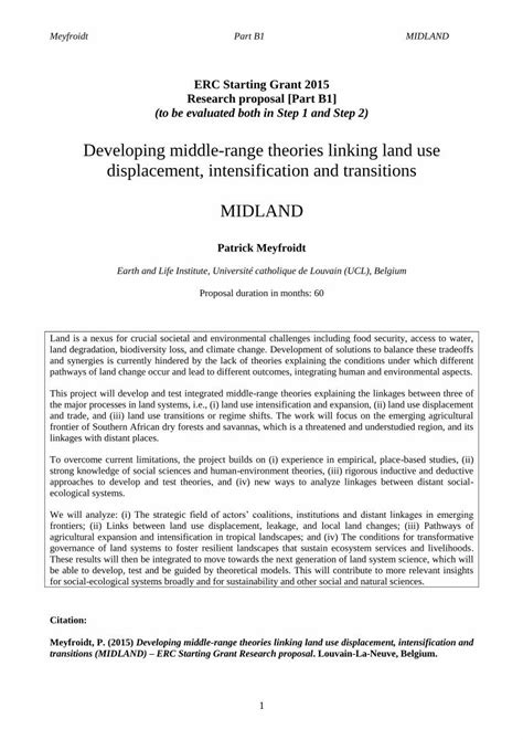 Pdf Developing Middle Range Theories Linking Land Use Pdf