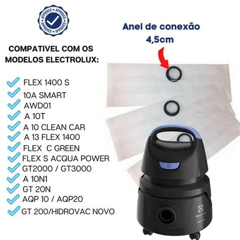 Kit 3 Sacos Para Aspirador De Pó Electrolux Hidrolux Awd01 Porto Pel