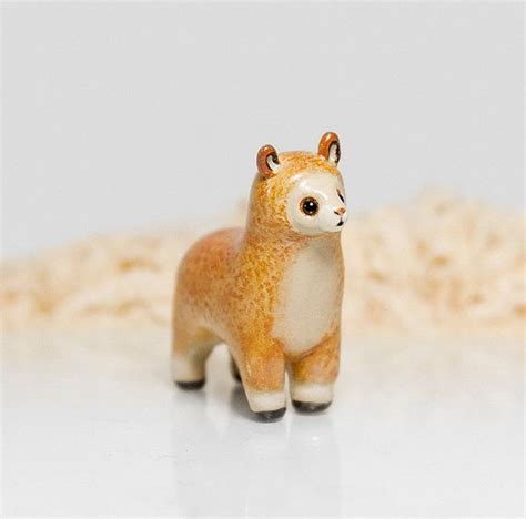 Lama Figurine Ooak Handmade Polymer Clay Animal Totem Etsy France