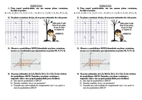 Plano Cartesiano 7 Ano Exercícios - Exercícios de Plano Cartesiano 7º Ano | PDF | Sistema de coordenada ...