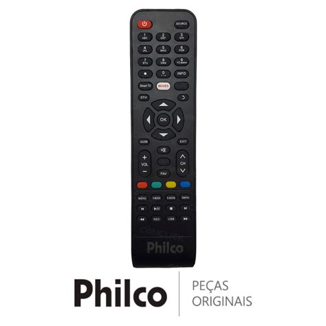 Controle Remoto Preto T Tv Philco Ptv F D Ptv E Ds Ph F Dsg