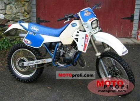 KTM 125 Enduro Sport 1984 Datos técnicos Poder Par El consumo de