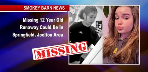 Missing Runaway 12 Yo Girl Could Be In Springfield Or Joelton Area