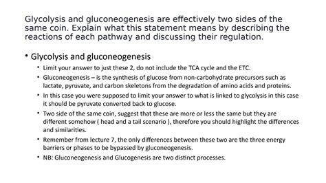 Solution Glycolysis Vs Gluconeogenesis Studypool