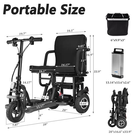 New All Terrain Foldable Electric Mobility Scooter Electric Power