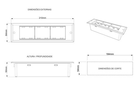 R Gua De Tomada Para Embutir Em Moveis Usb Charger Rede Cat Dealmex