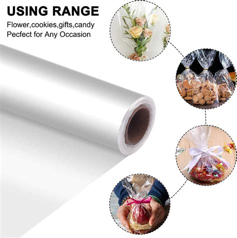 Clear Cellophane Wrap Roll 33 X 115 Ft 3 Mil Thick Wrapping Paper