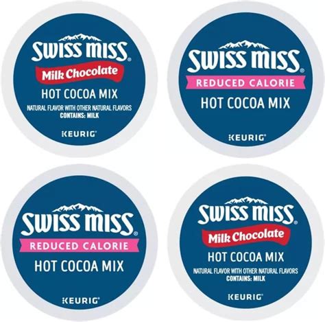 Amazon Swiss Miss Hot Cocoa K Cups Variety Sampler Pods Includes Milk Chocolate Hot Cocoa
