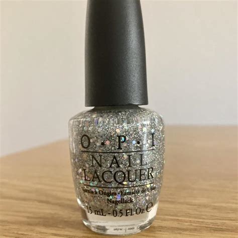 OPI Silver Glitter Nail Polish swatched once "Servin... - Depop