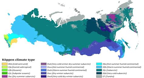 Climate Map Of Russia