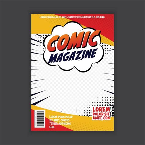 Vector Comic Book Cover Template Design Vector Art At Vecteezy