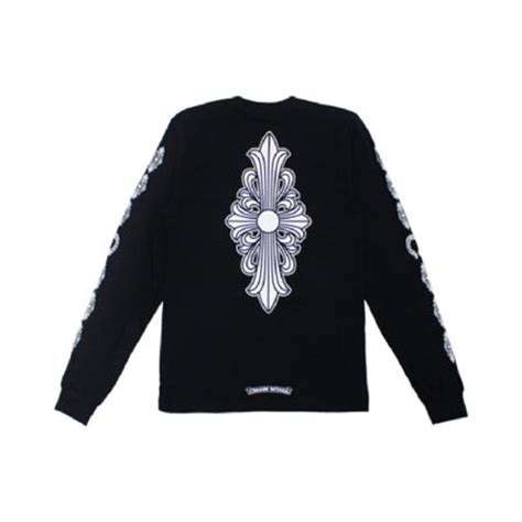 Chrome Hearts Floral Cross Ls T Shirt Black Official Store