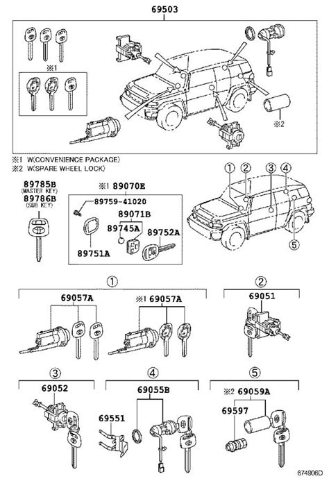 Toyota Fj Cruiser Door Lock Cylinder Left Interior Replace Body